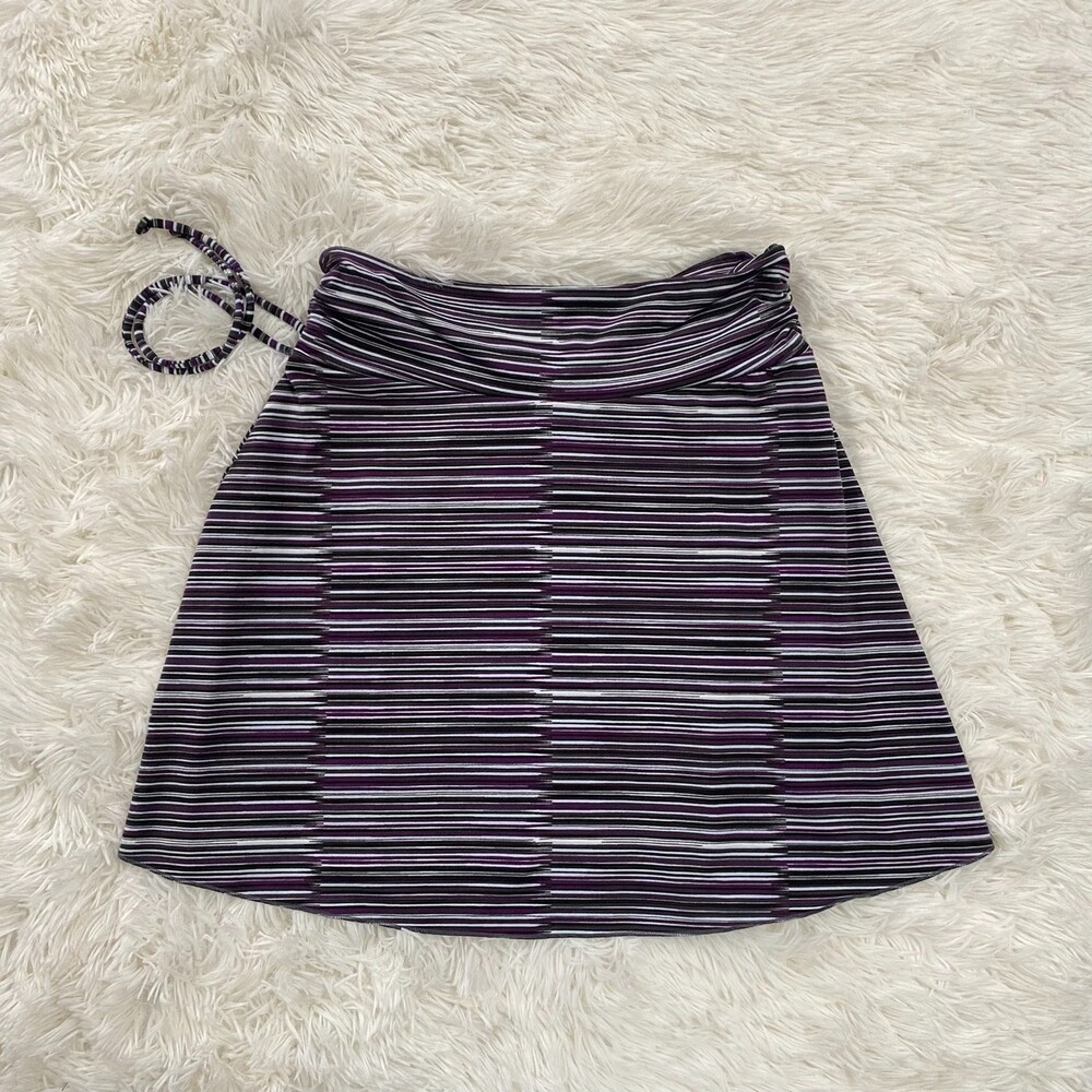 SOYBU Heathered Black White Drawstring Rouching Side Detail Size M